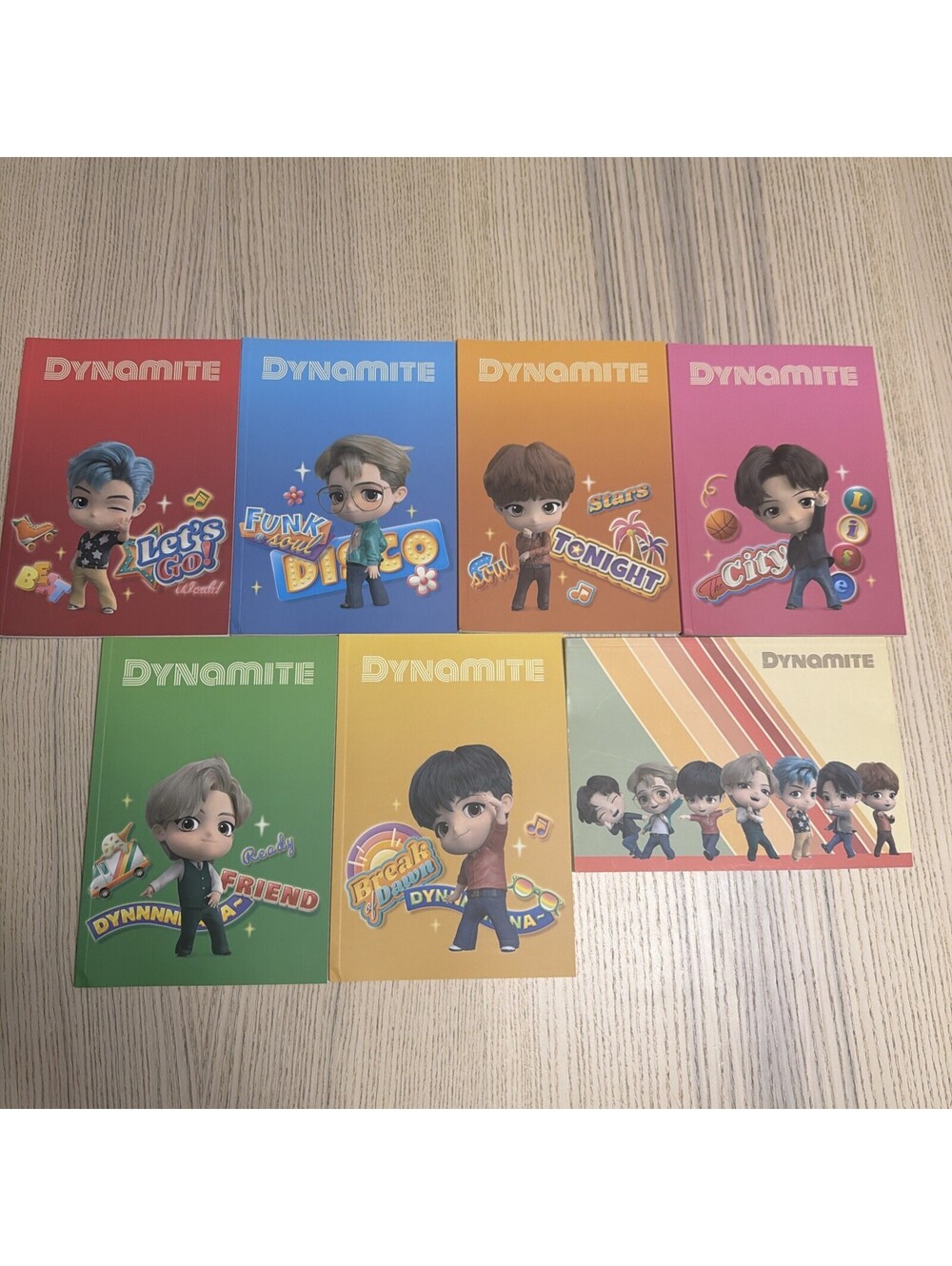 Official BTS TinyTAN Dynamite Notebooks Set Complete Collection K-Pop Merch